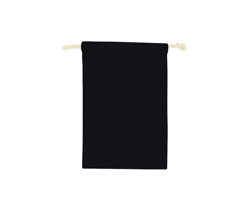コットン巾着(M) ブラック（TR-0293-009）画像-1