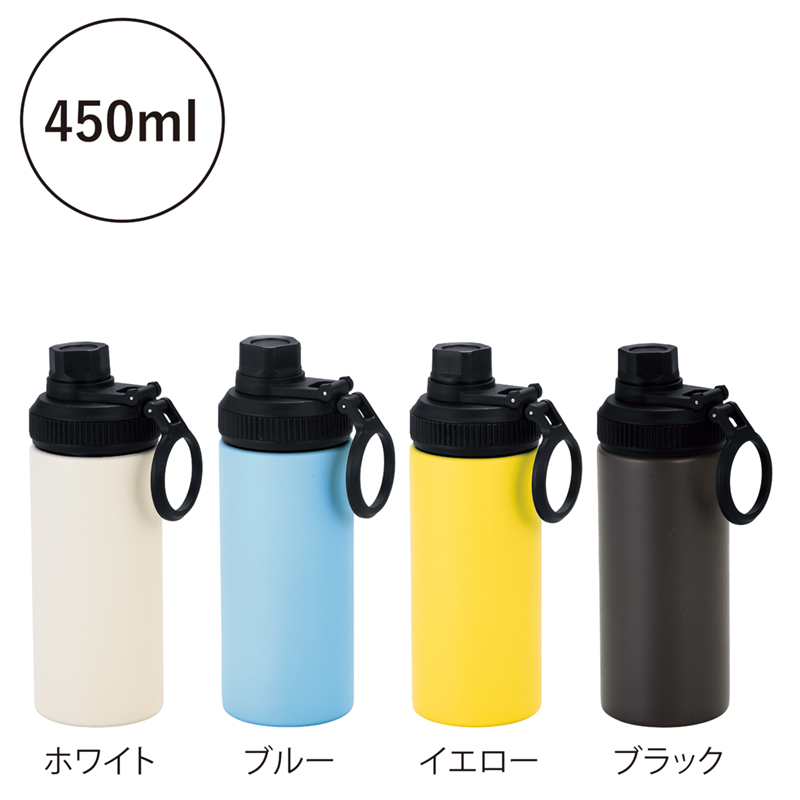 ウェルフ・直飲み真空ステンレスボトル（450ml）-ホワイト（251491）画像-3