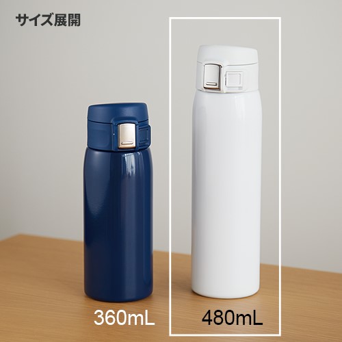 ワンタッチカービングサーモボトル　480ml　ホワイト（TS-1535-888）画像-4