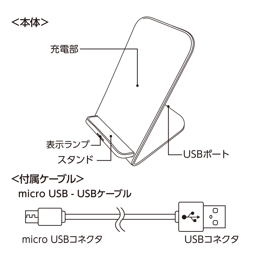 スタンドワイヤレス充電器　5W　オリーブ（TS-1625-025）画像-6