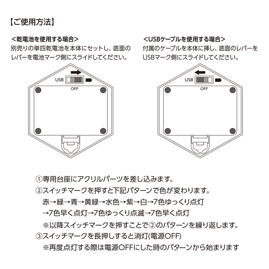 ライティングスタンドミニ　六角(アクリル板対応)　ブラック（TS-1828-009）画像-6