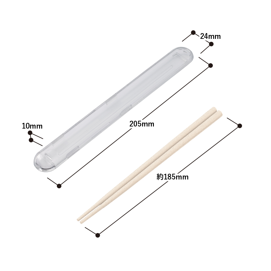 エコ箸フルケース(バンブーファイバー入タイプ)　ナチュラル（TS-1834-008）画像-4