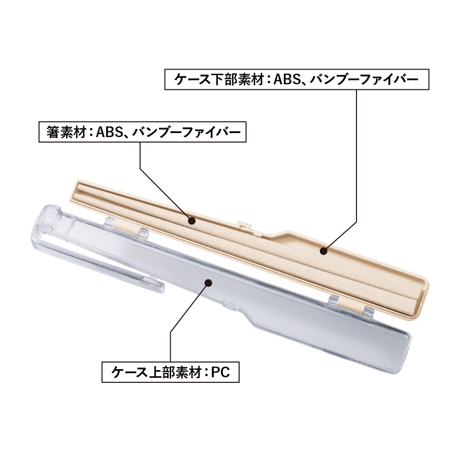 エコ箸クリップケース(バンブーファイバー入タイプ)　スモークネイビー（TS-1837-006）画像-5